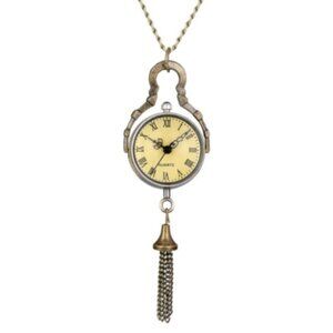 Retro Steampunk Quartz Pocket Watch Necklace